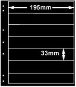 Display Pages ("Stockpages") 7 Pockets per Side Package of 5 Double-Sided Pages